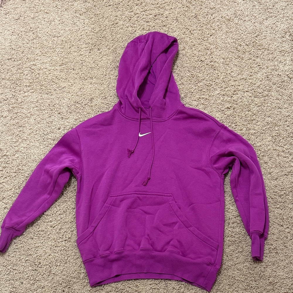 Nike Magenta Hoodie with White Logo
